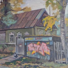 Вольвак Инна, Старый дом, холст, масло, 40х50 см.jpg
