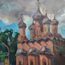 Троицкая церковь Духова монастыря, 40х50, х.м, 2023.jpg