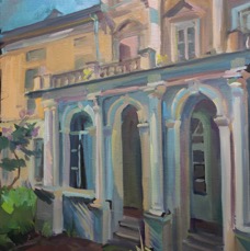 Знаменское-Садки, Особняк. Фрагмент фасада, 50х40, х.м.jpg