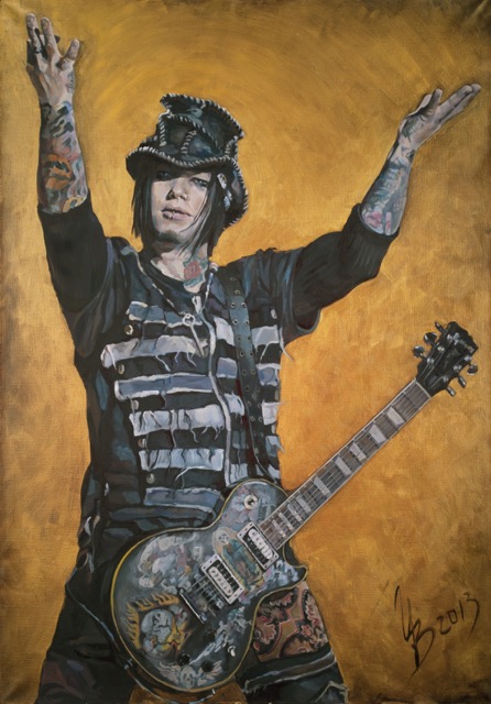 DJ Ashba. Холст, масло, 100х70см