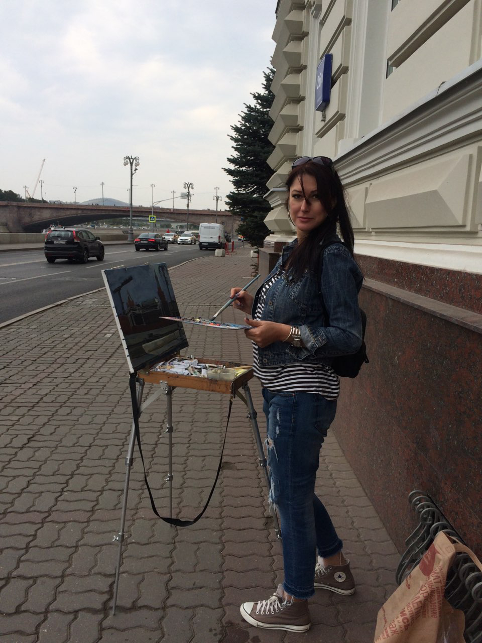 Центр Москвы Кремль. Художники Москвы